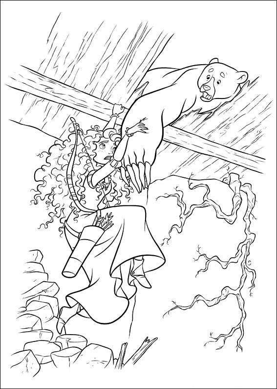 Fisă de colorat cu Brave de colorat p66