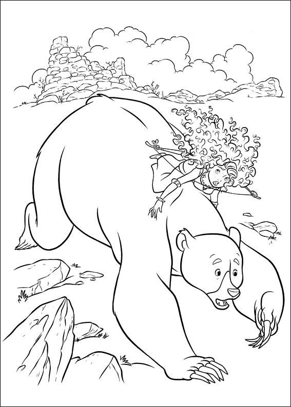 Fisă de colorat cu Brave de colorat p67