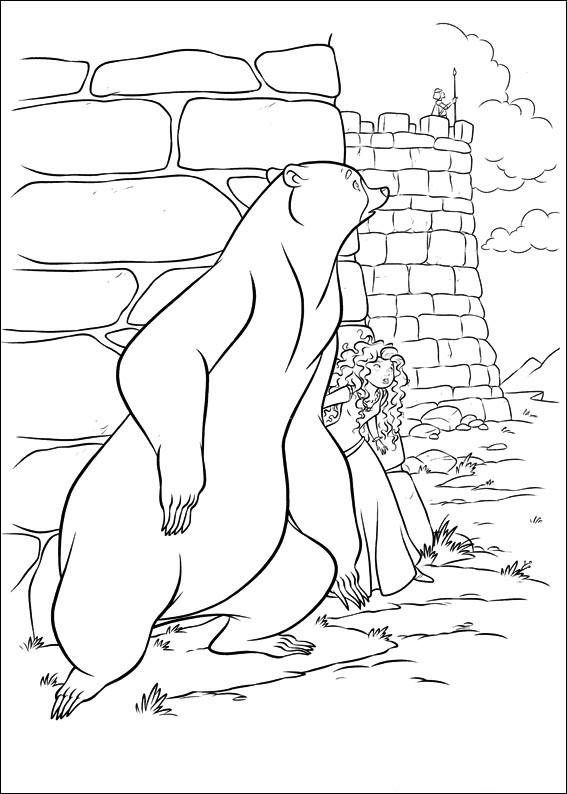 Fisă de colorat cu Brave de colorat p68