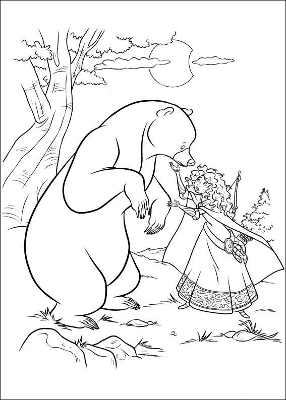 Fisă de colorat cu Brave de colorat p69