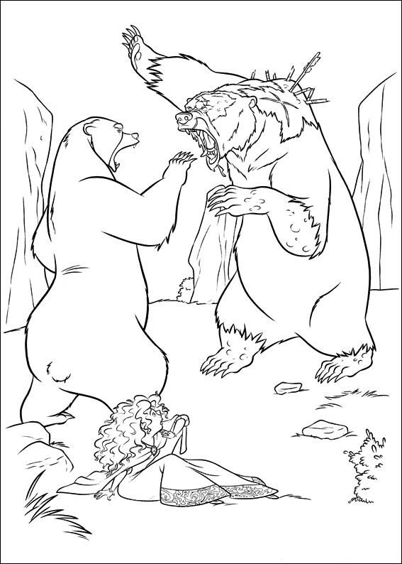 Fisă de colorat cu Brave de colorat p76