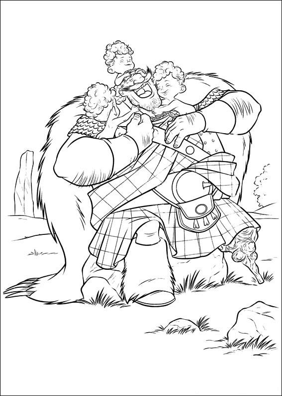 Fisă de colorat cu Brave de colorat p79