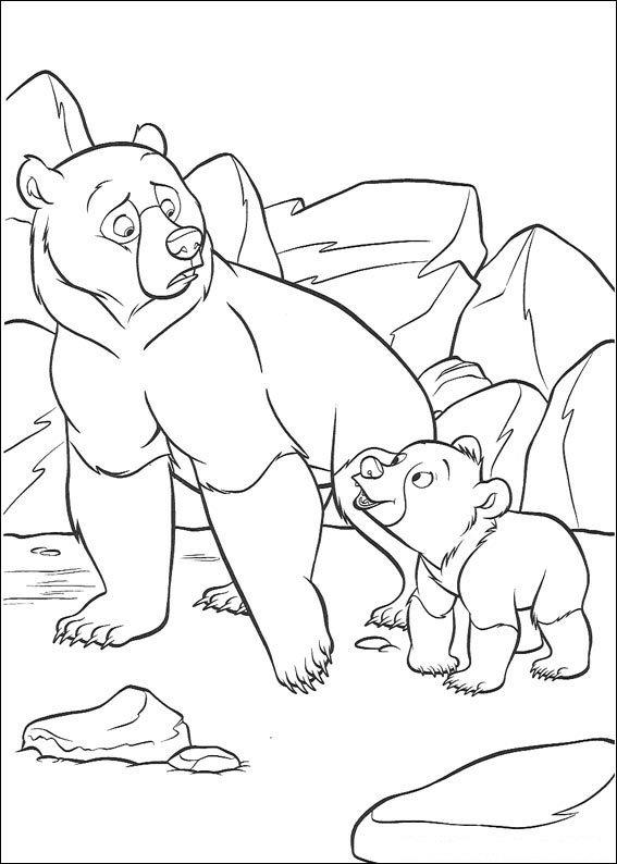 Fisă de colorat cu Brother bear de colorat p13