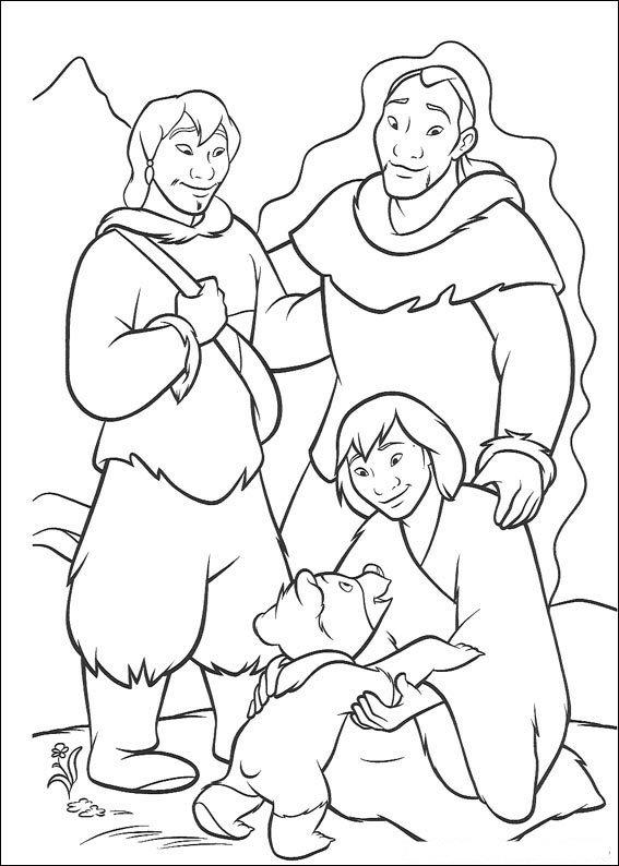 Fisă de colorat cu Brother bear de colorat p28