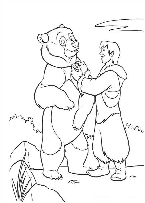 Fisă de colorat cu Brother bear de colorat p29