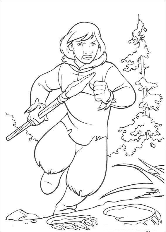 Fisă de colorat cu Brother bear de colorat p40