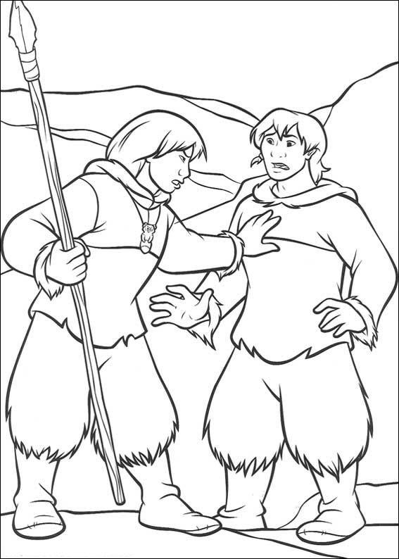 Fisă de colorat cu Brother bear de colorat p44