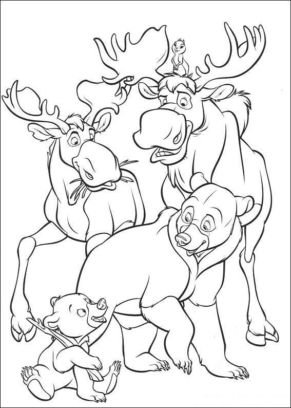 Fisă de colorat cu Brother bear de colorat p49