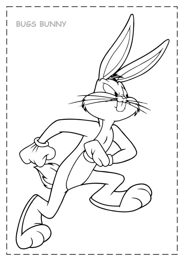 Fisă de colorat cu Bugs bunny de colorat p02
