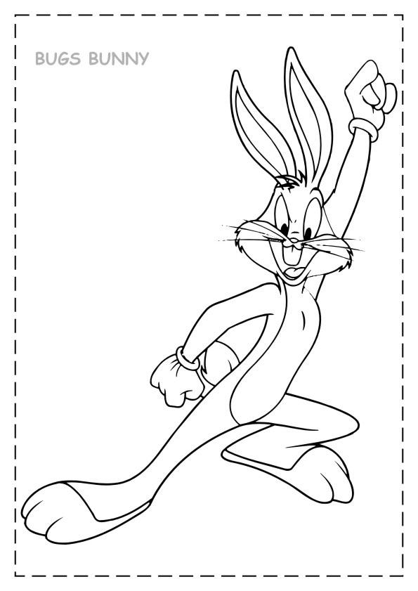 Fisă de colorat cu Bugs bunny de colorat p04