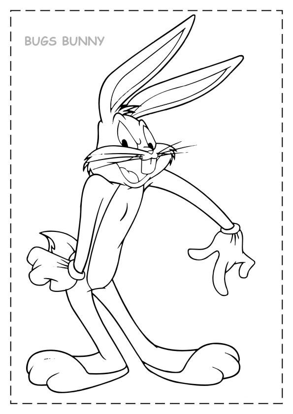 Fisă de colorat cu Bugs bunny de colorat p07