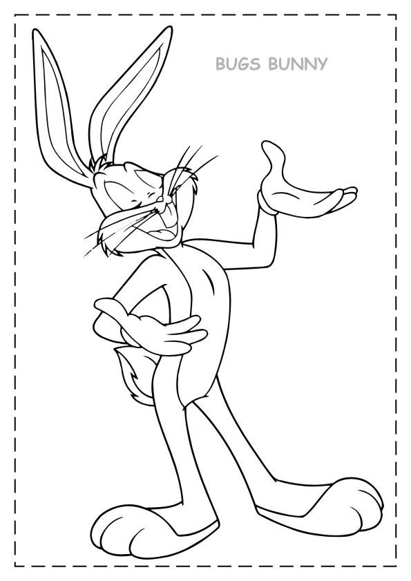 Fisă de colorat cu Bugs bunny de colorat p09