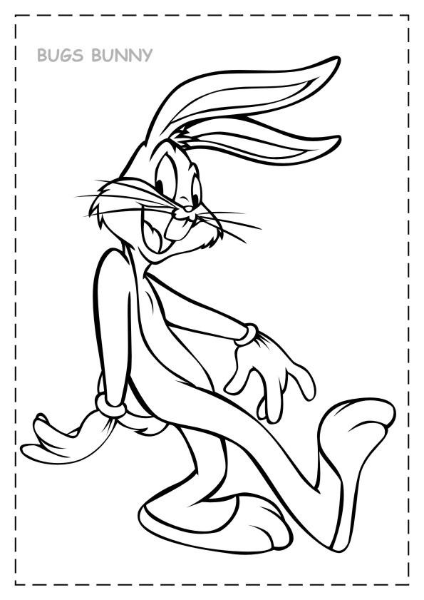 Fisă de colorat cu Bugs bunny de colorat p10