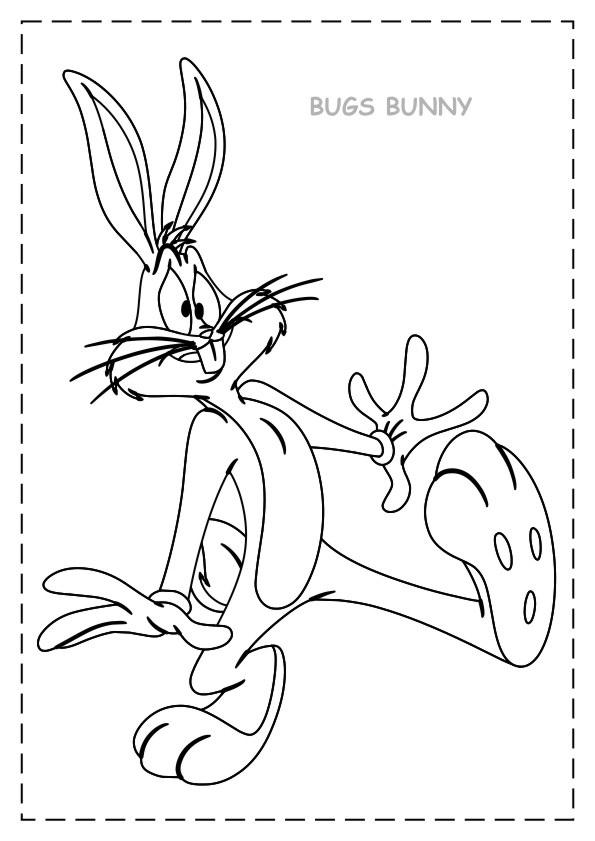 Fisă de colorat cu Bugs bunny de colorat p11