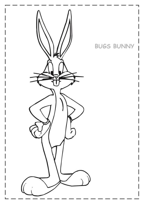Fisă de colorat cu Bugs bunny de colorat p12