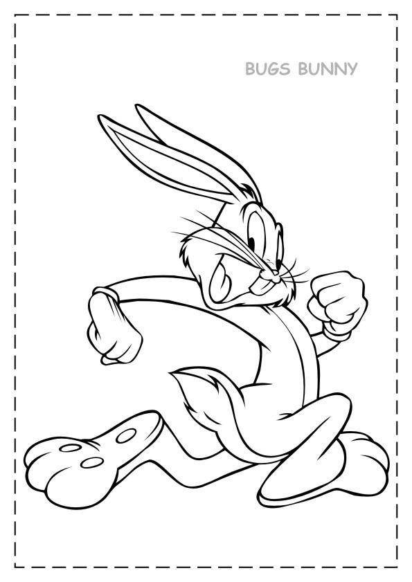 Fisă de colorat cu Bugs bunny de colorat p14