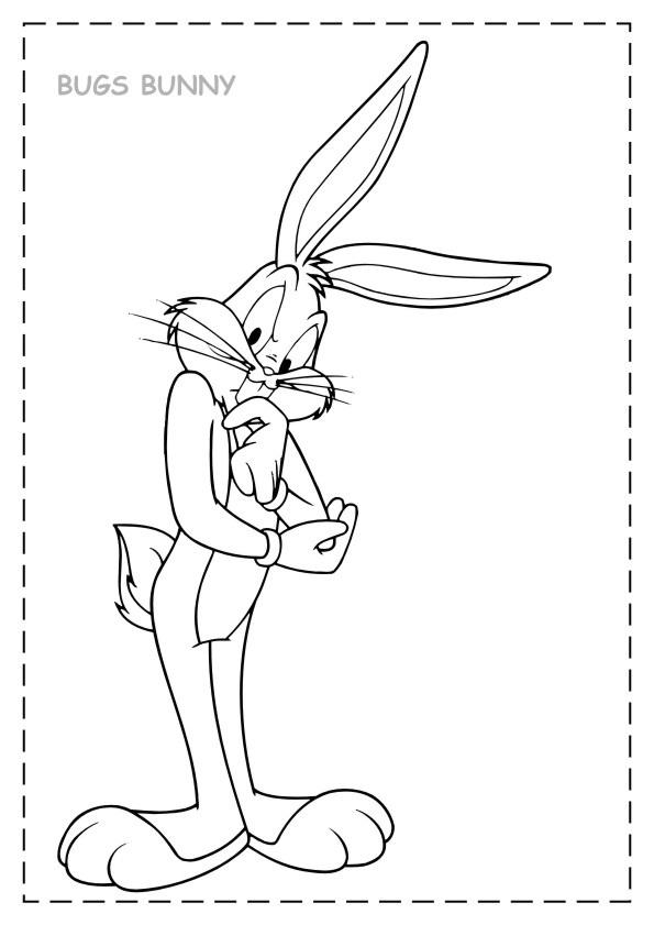 Fisă de colorat cu Bugs bunny de colorat p15