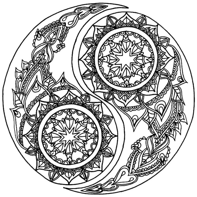 Fisă de colorat cu Mandale de colorat p3