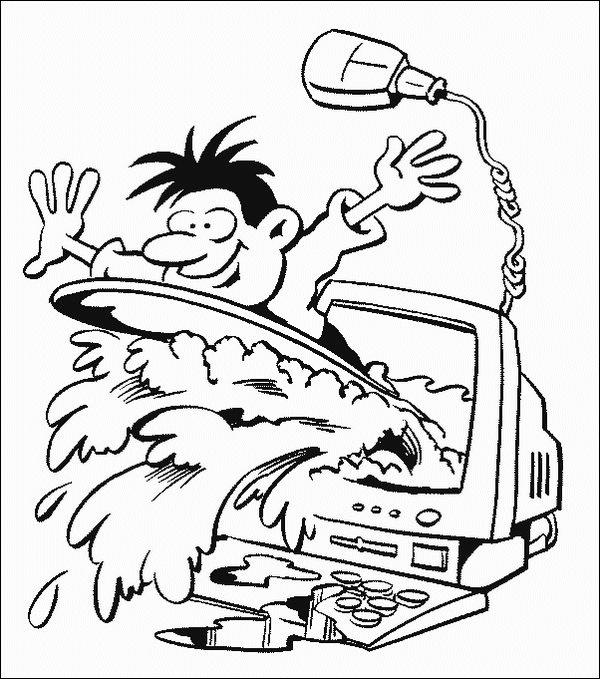 Fisă de colorat cu Calculatoare de colorat p01