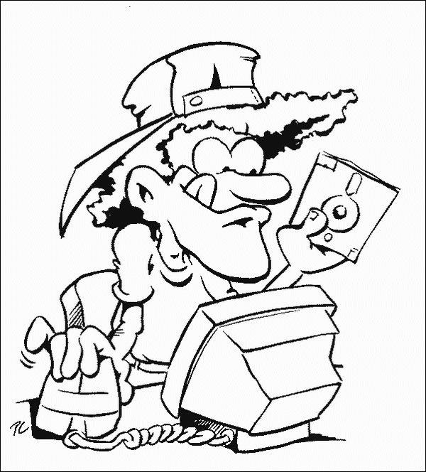 Fisă de colorat cu Calculatoare de colorat p04