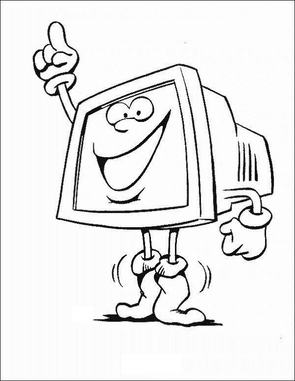 Fisă de colorat cu Calculatoare de colorat p11