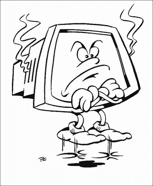 Fisă de colorat cu Calculatoare de colorat p12