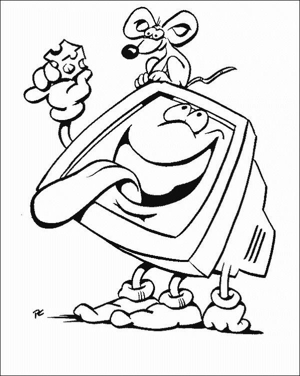 Fisă de colorat cu Calculatoare de colorat p13