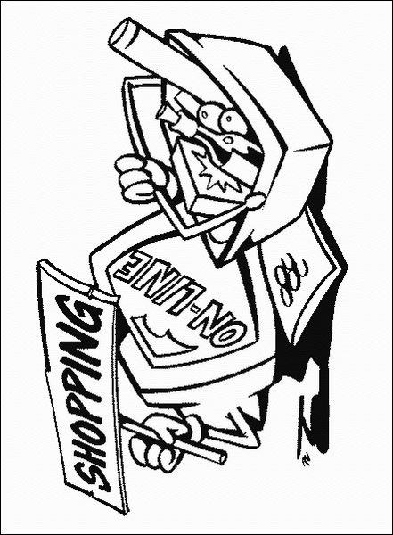 Fisă de colorat cu Calculatoare de colorat p18