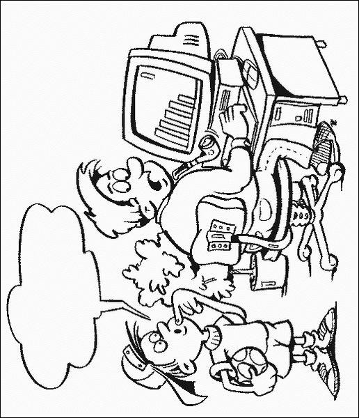 Fisă de colorat cu Calculatoare de colorat p24