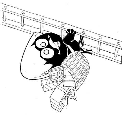 Fisă de colorat cu Calimero de colorat p02