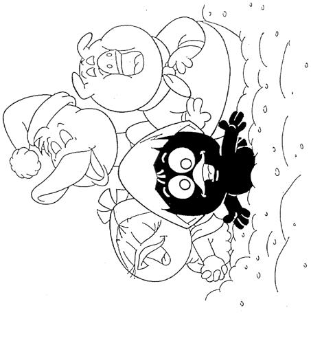 Fisă de colorat cu Calimero de colorat p03