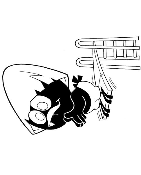 Fisă de colorat cu Calimero de colorat p12