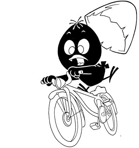 Fisă de colorat cu Calimero de colorat p13