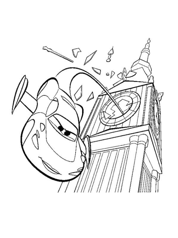 Fisă de colorat cu Cars de colorat p02