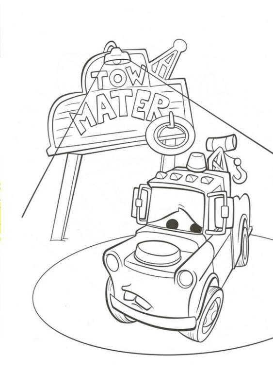 Fisă de colorat cu Cars de colorat p08