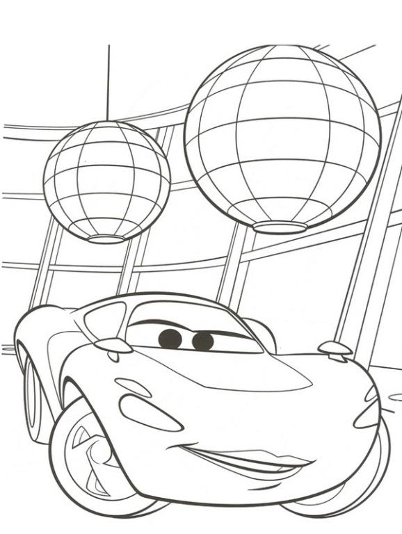 Fisă de colorat cu Cars de colorat p23
