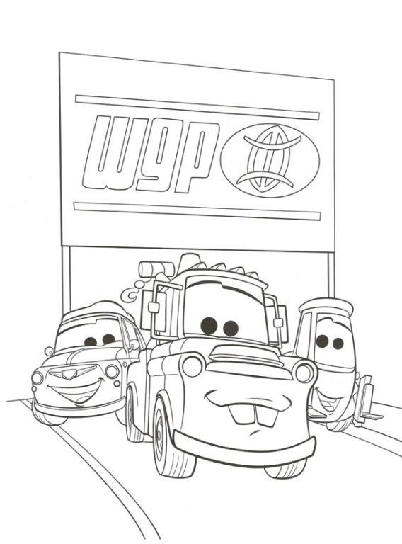 Fisă de colorat cu Cars de colorat p31