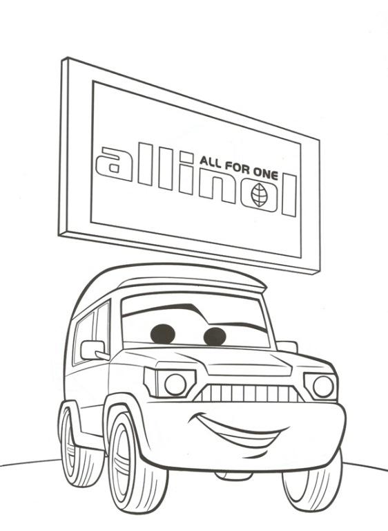 Fisă de colorat cu Cars de colorat p32