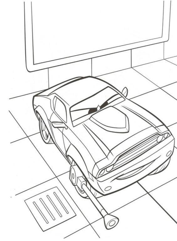 Fisă de colorat cu Cars de colorat p35