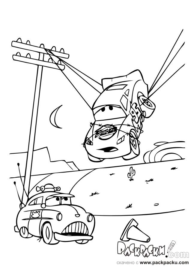 Fisă de colorat cu Cars de colorat p42