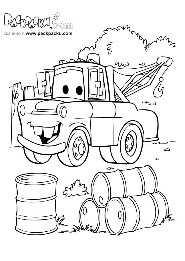 Fisă de colorat cu Cars de colorat p43