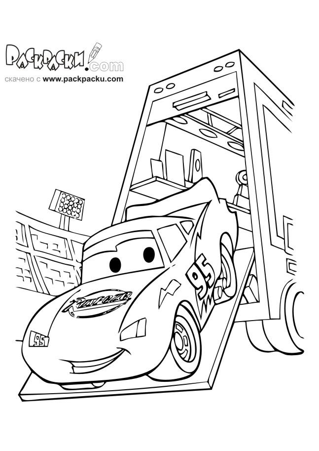 Fisă de colorat cu Cars de colorat p45
