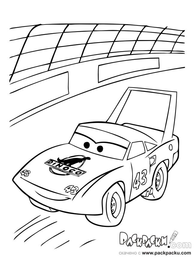 Fisă de colorat cu Cars de colorat p46