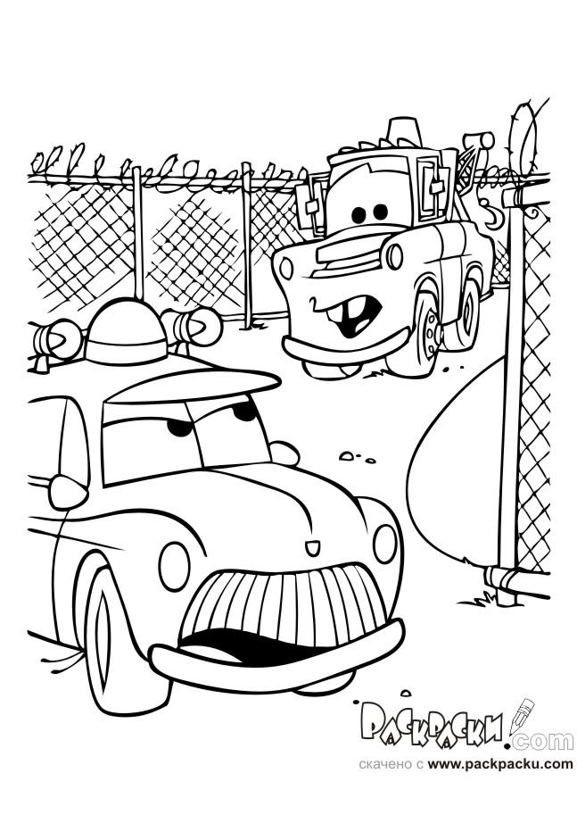 Fisă de colorat cu Cars de colorat p51