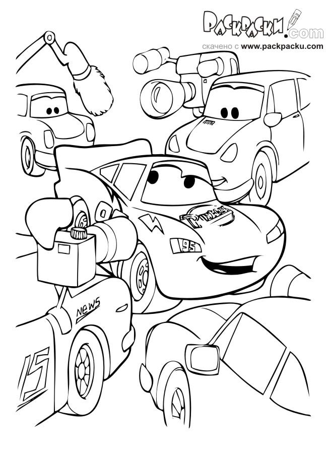 Fisă de colorat cu Cars de colorat p52