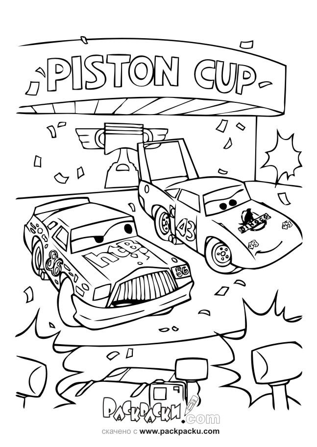 Fisă de colorat cu Cars de colorat p53