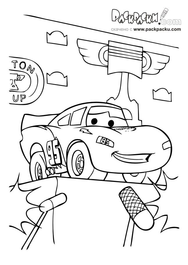 Fisă de colorat cu Cars de colorat p54