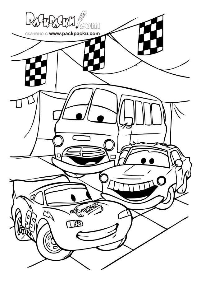 Fisă de colorat cu Cars de colorat p55