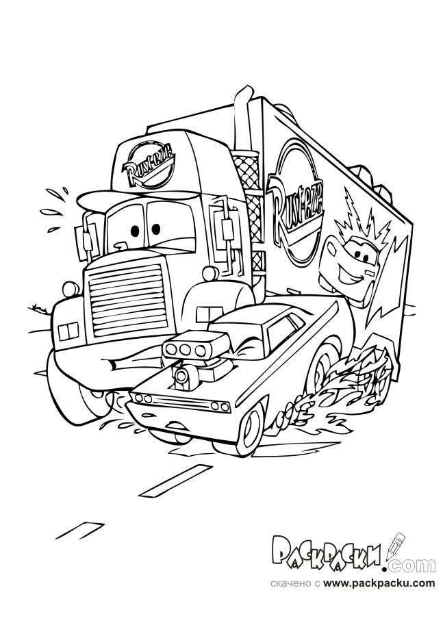 Fisă de colorat cu Cars de colorat p57