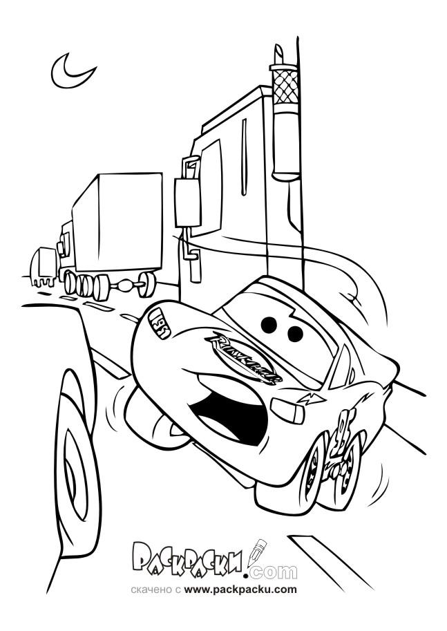 Fisă de colorat cu Cars de colorat p58